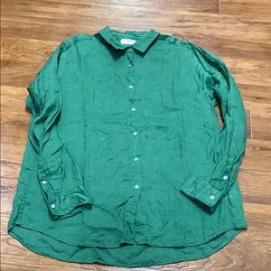 Uniqlo 100% Linen Long Sleeve Shirt